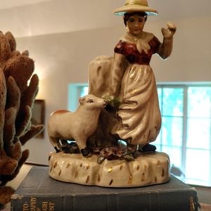 Staffordshire style Shepherdess Pottery